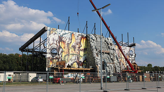 Aufbau des Höllenblitz von Renoldi am 20.08.2018 (©Foto:Martin Schmitz)